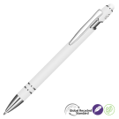 Astra-I Soft Feel GRS Recycled Metal Ballpoint Pen - White