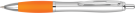 Contour Argent Ballpoint Pen - Silver - Orange
