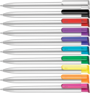 Absolute Argent Ballpoint Pen (Blue Ink)