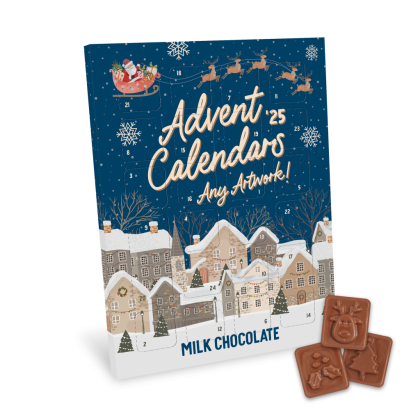 Winter Collection - A4 Advent Calendar - Milk Chocolate - 41% Cocoa