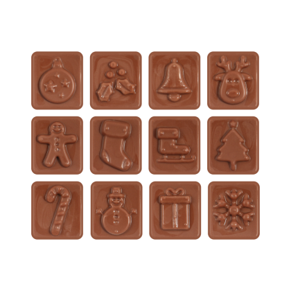 Winter Collection - A4 Advent Calendar - Milk Chocolate - 41% Cocoa