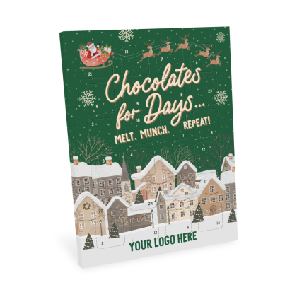 Winter Collection - A4 Advent Calendar - Milk Chocolate - Bespoke 41% Cocoa