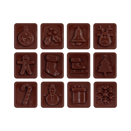 Winter Collection - A4 Advent Calendar - Vegan Dark Chocolate - 71% Cocoa