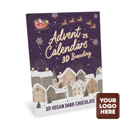 Winter Collection - A4 Advent Calendar - Vegan Dark Chocolate - Bespoke 71% Cocoa