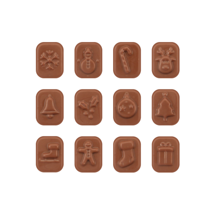 Winter Collection - A5 Advent Calendar - Milk Chocolate - 41% Cocoa
