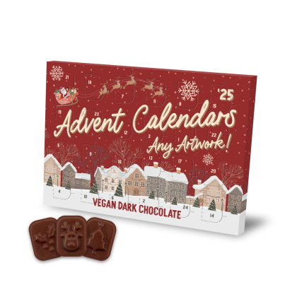 Winter Collection - A5 Advent Calendar - Vegan Dark Chocolate - 71% Cocoa