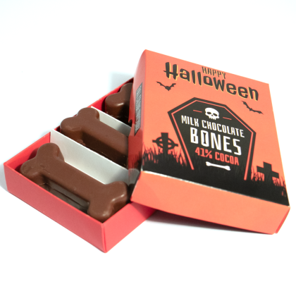 Halloween -Large Eco Matchbox - Milk Chocolate Bones