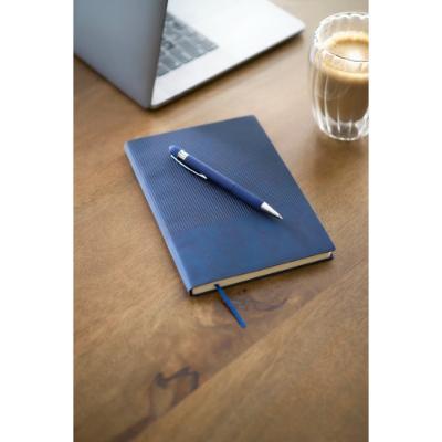 The Tarek - Recycled PU notebook with ballpen gift set (approx. A5)