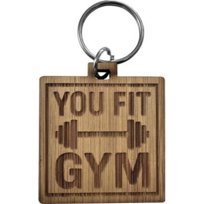 The Terren - Bamboo keyring (Square)