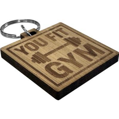 The Terren - Bamboo keyring (Square)