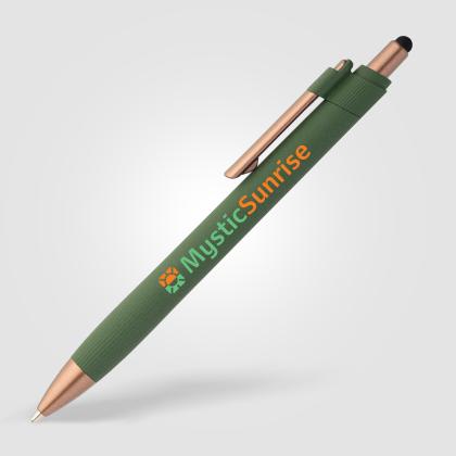 York Recycled Plastic Bronze Trim Stylus Ballpoint Pen
