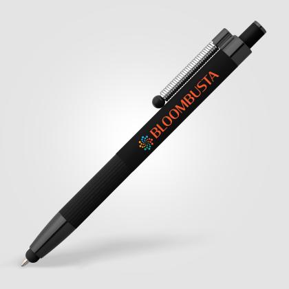 Lisbon Recycled Aluminium Monochrome Fidget Stylus Pen
