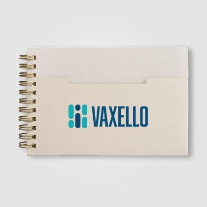 Lino FSC Paper Spiral Binding Horizontal Pocket Notebook - A6