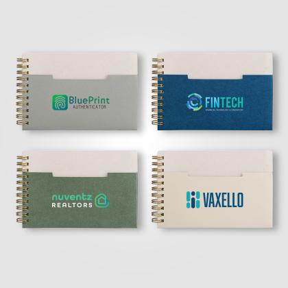 Lino FSC Paper Spiral Binding Horizontal Pocket Notebook - A6