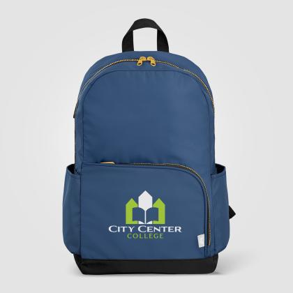 Kora rPET Dual Pocket Gold-Zip 38 cm Laptop Backpack - 20L