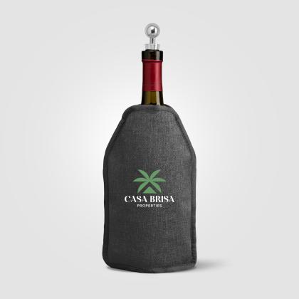 Nest Recycled Polyester Heathered Wine Bottle Cooler &ndash; 16.3 x 22.5 cm
