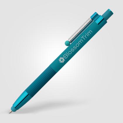 Lisbon Recycled Aluminium Monochrome Fidget Stylus Pen