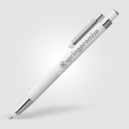 Lisbon Recycled Aluminium Monochrome Fidget Stylus Pen