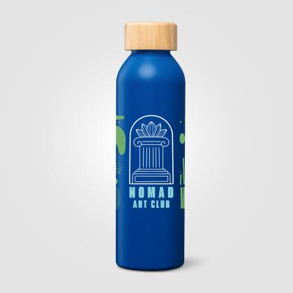 Eden Recycled Stainless Steel Bamboo Lid Water Bottle - 590 ml