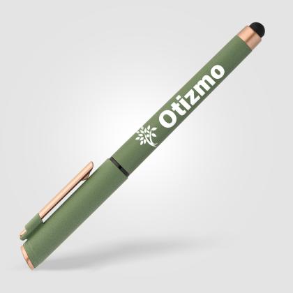 York Recycled Plastic Bronze Trim Stylus Gel Pen