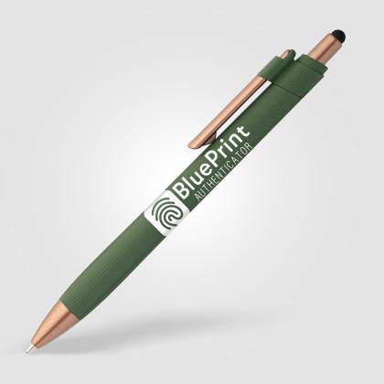 York Recycled Plastic Bronze Trim Stylus Ballpoint Pen