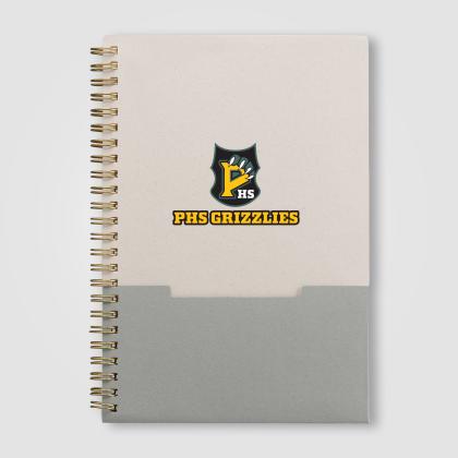 Lino FSC Paper Spiral Binding Vertical Pocket Notebook - A5