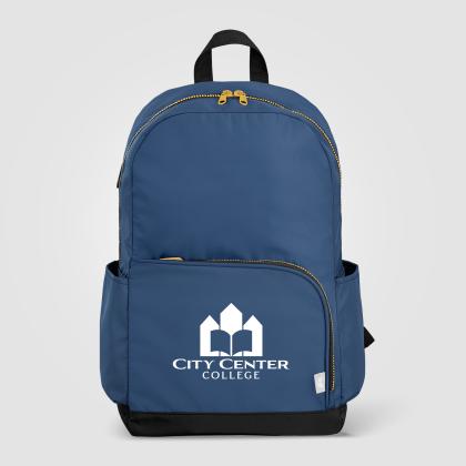 Kora rPET Dual Pocket Gold-Zip 38 cm Laptop Backpack - 20L