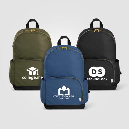 Kora rPET Dual Pocket Gold-Zip 38 cm Laptop Backpack - 20L