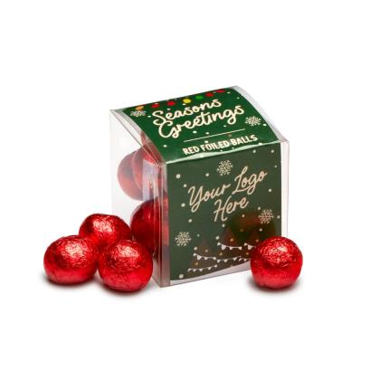 Winter Collection - Clear Cubes - Red Foiled Balls