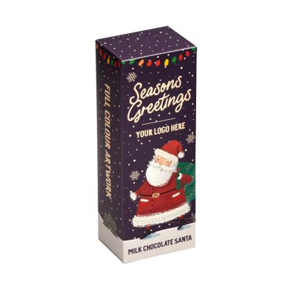 Winter Collection - Eco Flip Top Box - Milk Chocolate Santa