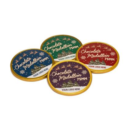 Winter Collection - Medallion - Foiled Chocolate - 75mm