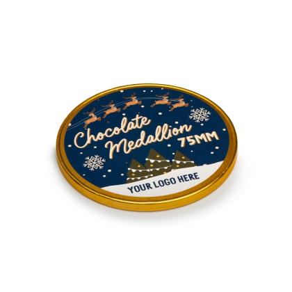 Winter Collection - Medallion - Foiled Chocolate - 75mm