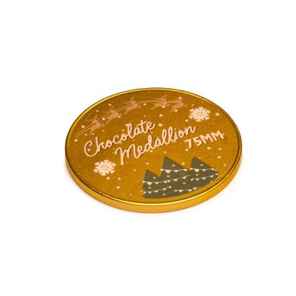 Winter Collection - Medallion - Foiled Chocolate - 75mm