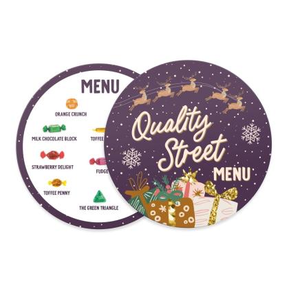 Winter Collection - Shallow Gold Treat Tin - Quality Street