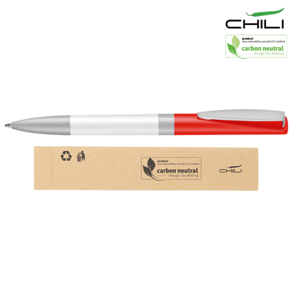 Nolo Ballpoint Pen by Chili - White - Red