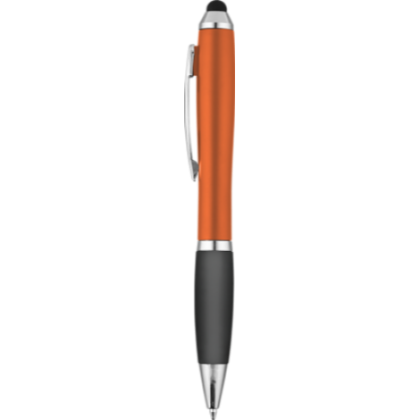 Contour-i Metallic Frost Ballpoint Pen with Stylus - Orange