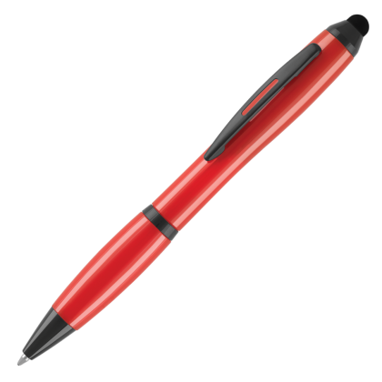 Contour-i Noir Ballpoint Pen with Stylus - Red