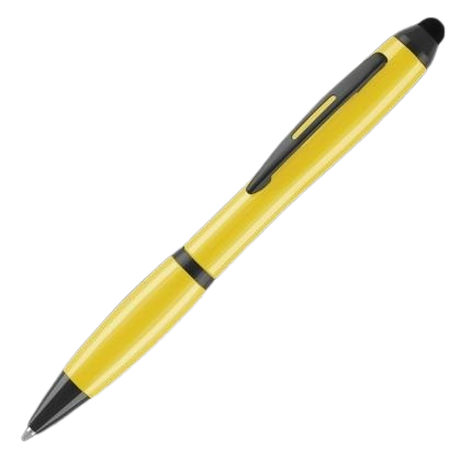 Contour-i Noir Ballpoint Pen with Stylus - Yellow