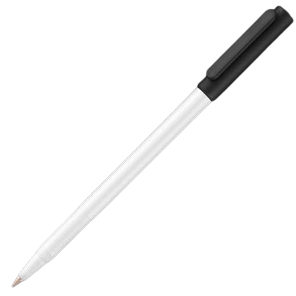 Corporate Cap Ballpoint Pen - White - Black