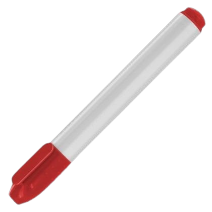 Dry Wipe Marker Pro - White - Red