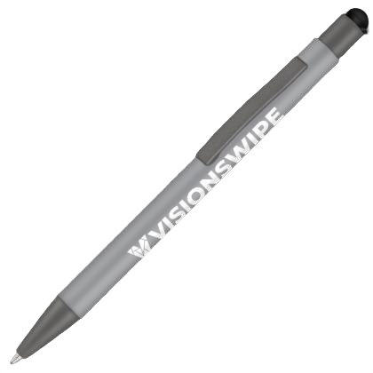Ergo-i Soft Feel Metal Ballpoint Pen with Stylus - Grey
