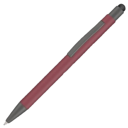 Ergo-i Soft Feel Metal Ballpoint Pen with Stylus - Red