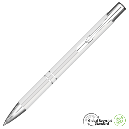 Electra Classic GRS Recycled Metal Ballpoint Pen - White