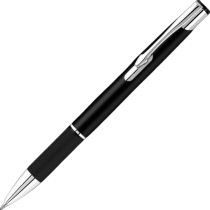 Electra Satin Grip Metal Ballpoint Pen - Black
