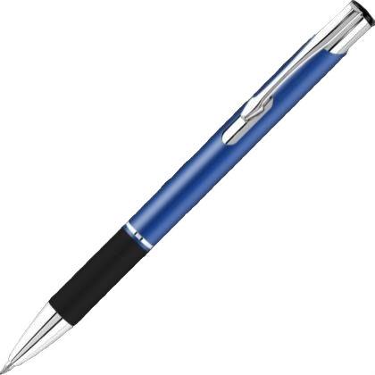 Electra Satin Grip Metal Ballpoint Pen - Dark Blue