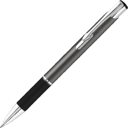 Electra Satin Grip Metal Ballpoint Pen - Gun Metal