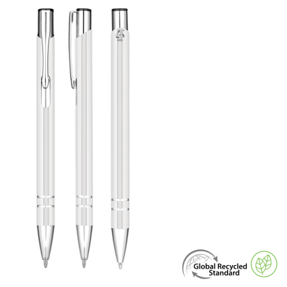 Electra GRS Recycled Metal Ballpoint Pen - White