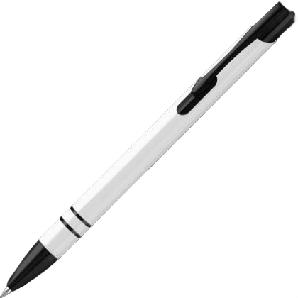 Electra Noir Metal Ballpoint Pen - White