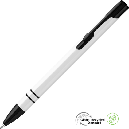 Electra Noir GRS Recycled Ballpoint Pen - White
