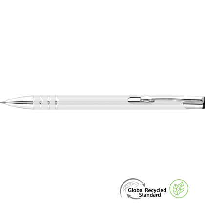 Electra INKREDIBLE GRS Recycled Metal Rollerball Pen - White